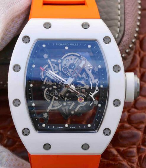 Review Best Richard Mille Bubba Watson rm055 orange rubber replica watch - Click Image to Close